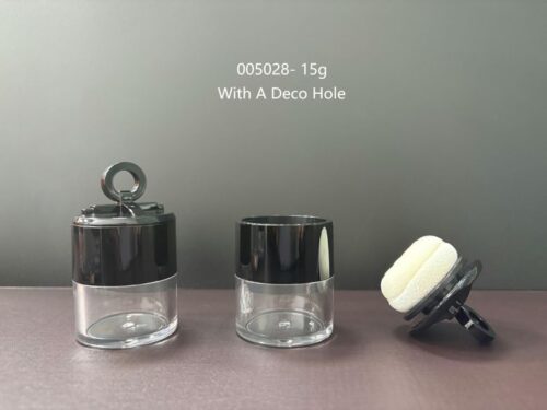 005028
Loose Powder Jar with Applicator and Sifter and Loop