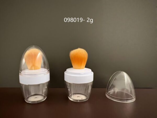 098019
Shaped Loose Powder Jar with Applicator and Sifter