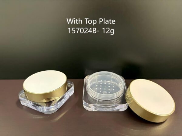 157024B
Loose Powder Jar with Sifter and Deco Top and Top Plate