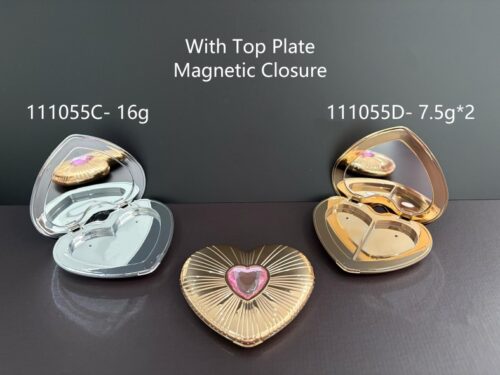 111055C
Compact with Mirror and Deco Top and Top Plate and Magnetic Closure, Refillable
