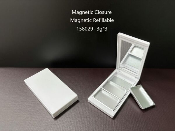 158029
Multi-Color Square Compact with Mirror, Refillable
