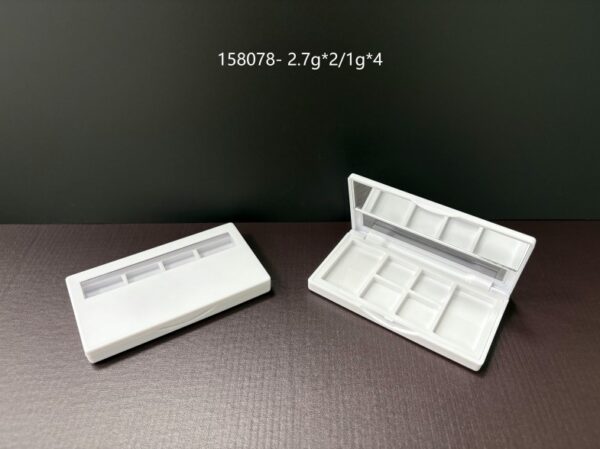 158078
Multi-Color Square Compact with Mirror and Deco Top and Window