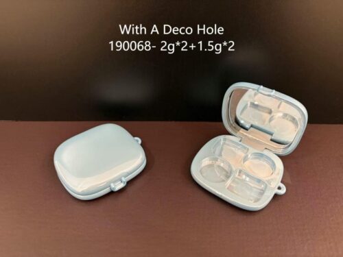 190068
Multi-Color Square Compact with Mirror and Loop and Snap Closure