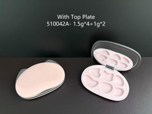 510042A
Multi-Color Shaped Compact with Mirror and Deco Top and Top Plate