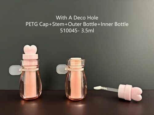 510045
Shaped Lipgloss with Applicator and Double-Wall and Loop, S-Free and Mono-Material and Eco