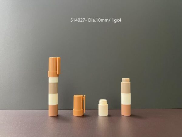 514027
Multi-Color Shaped Lipstick with Deco Top, Refillable and Stackable