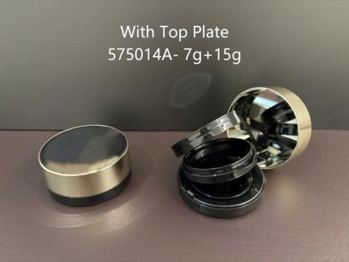 575014A-7.0g15.0g-Multi-Deco-Top_With_Center_Plate_With_Mirror-Push-Button_Closure-PP_ABS-Refillable 575014A
Cushion with Top Plate