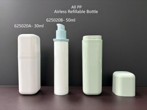 625020A
Square Bottle with Airtight and Airless, S-Free and Mono-Material and Refillable
